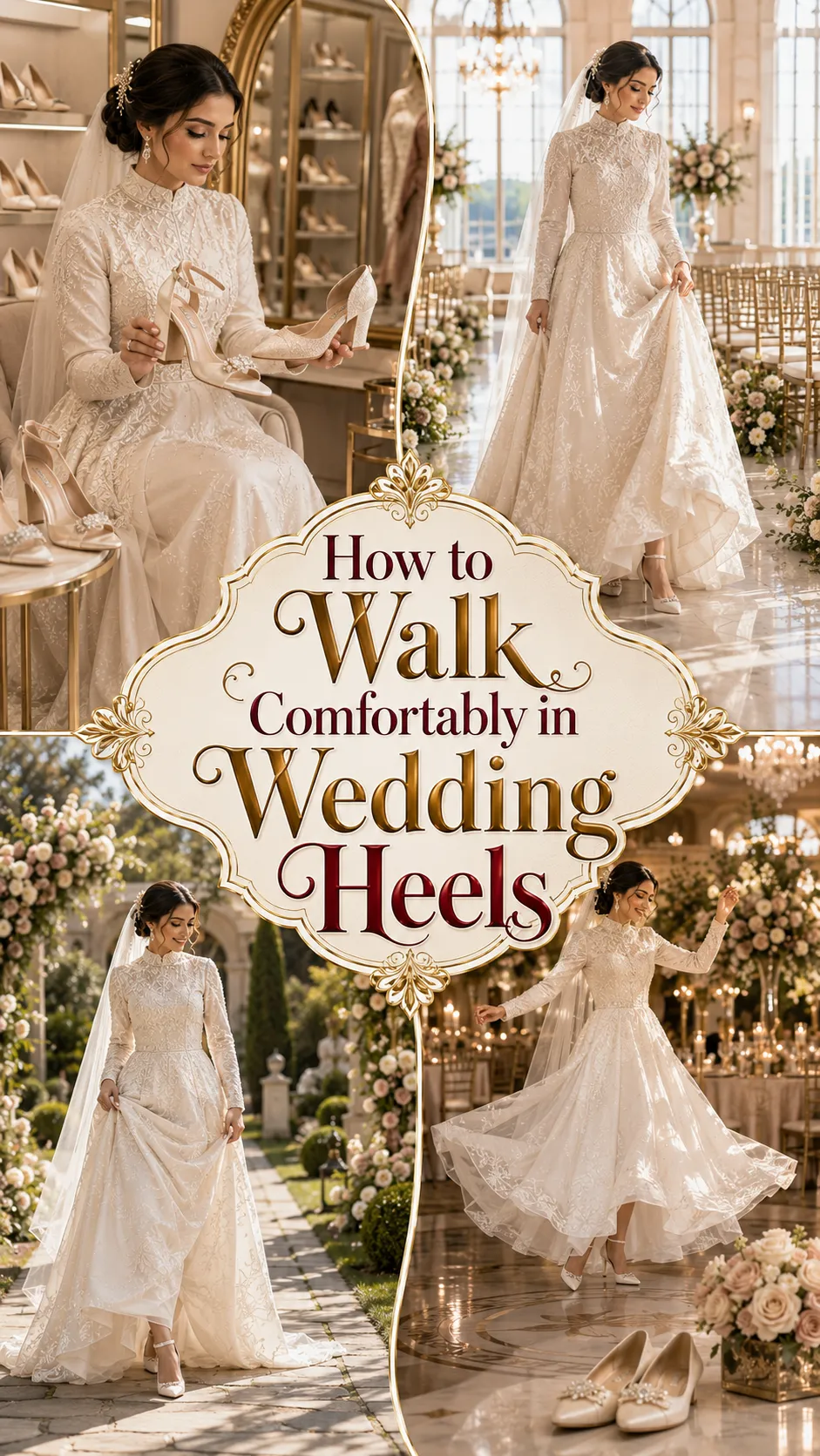 How to Walk Comfortably in Wedding Heels