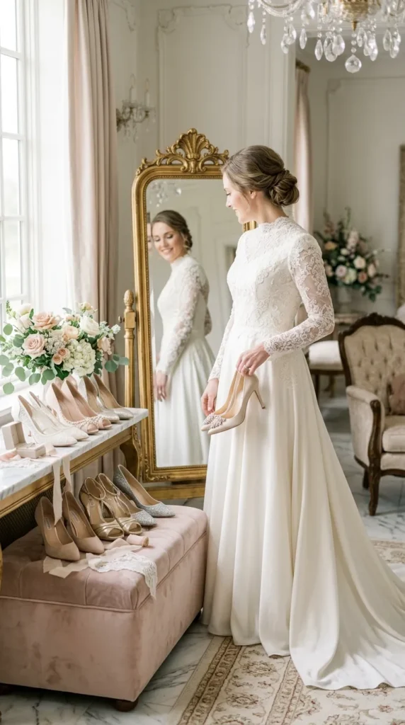Match Your Shoes to the Wedding Color Palette