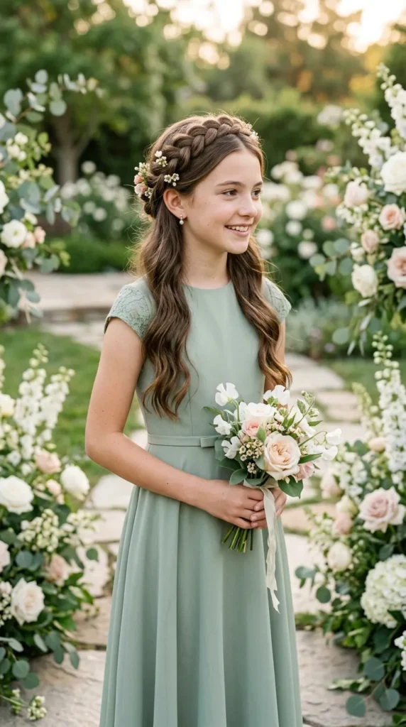 Romantic Braided Crown for a Garden Wedding