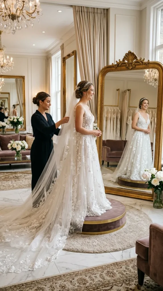 Try Your Veil With the Dress Before Making a Final Decision