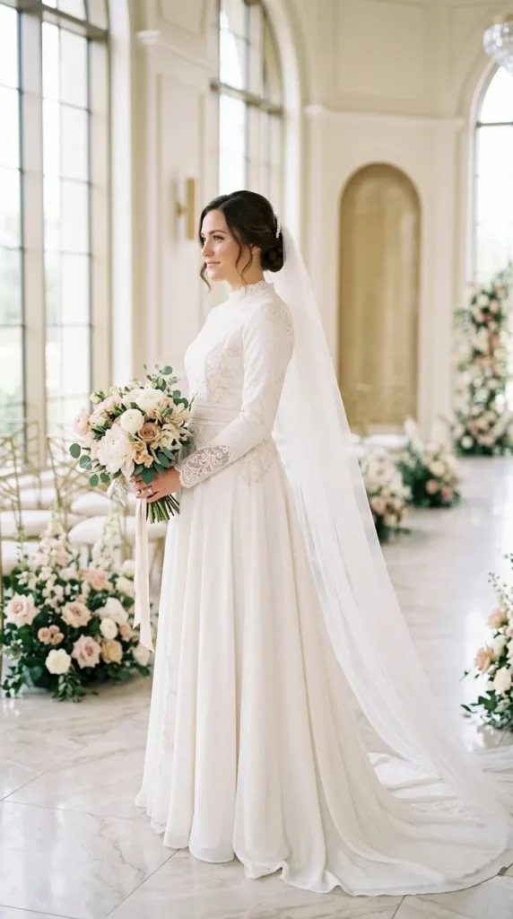 Wedding Veils for a Round Face