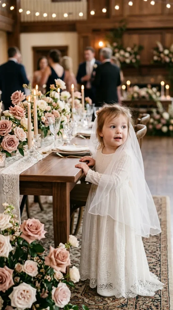 Blush-Tinted Toddler Bride Veil
