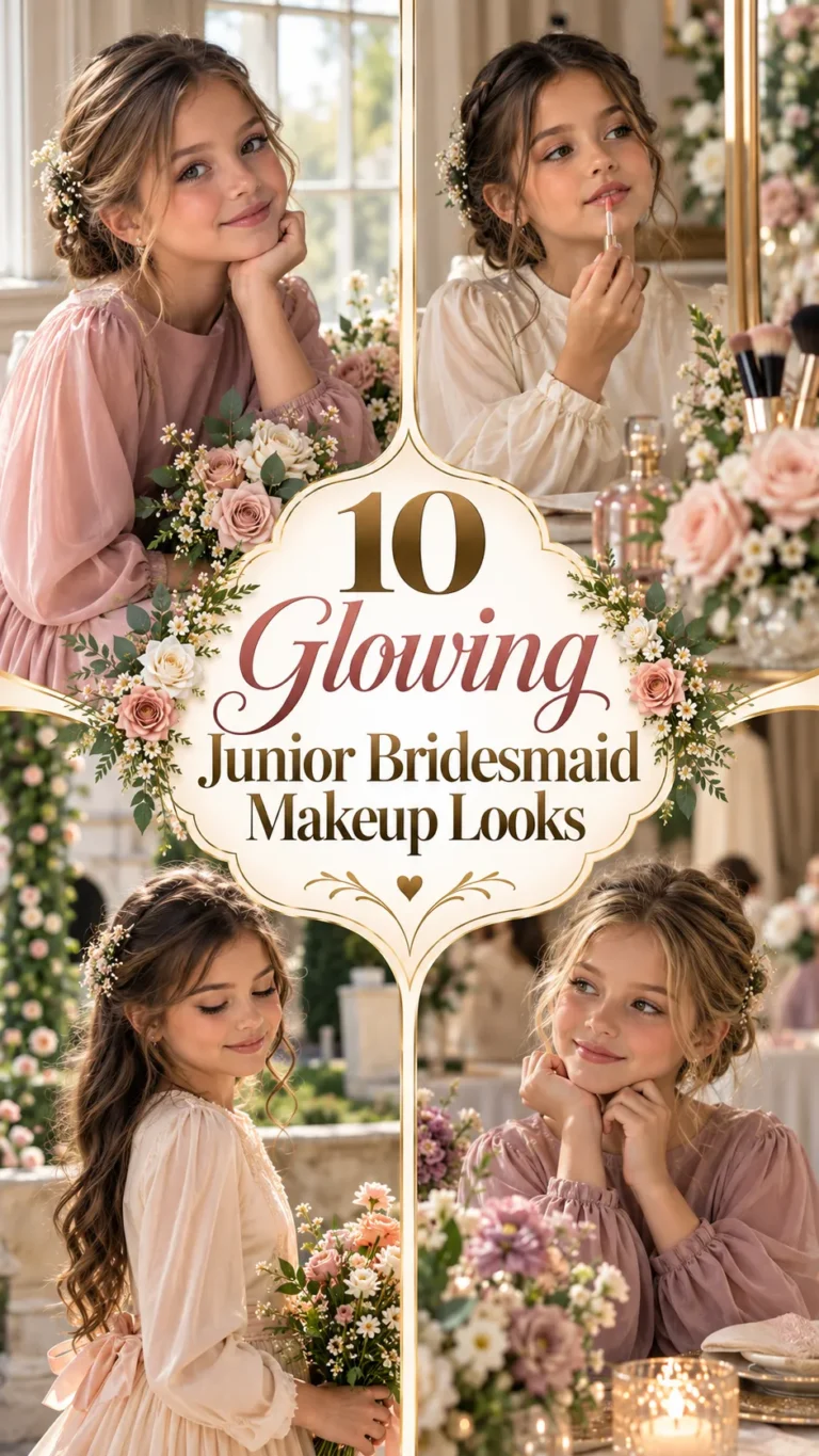 Glowing Junior Bridesmaid Makeup Looks