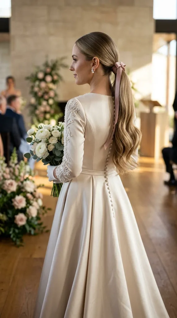 Extensions for a Soft Low Ponytail