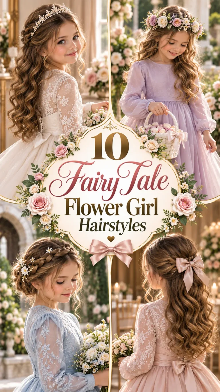 Fairy Tale Flower Girl Hairstyles to Create a Magical Wedding Look
