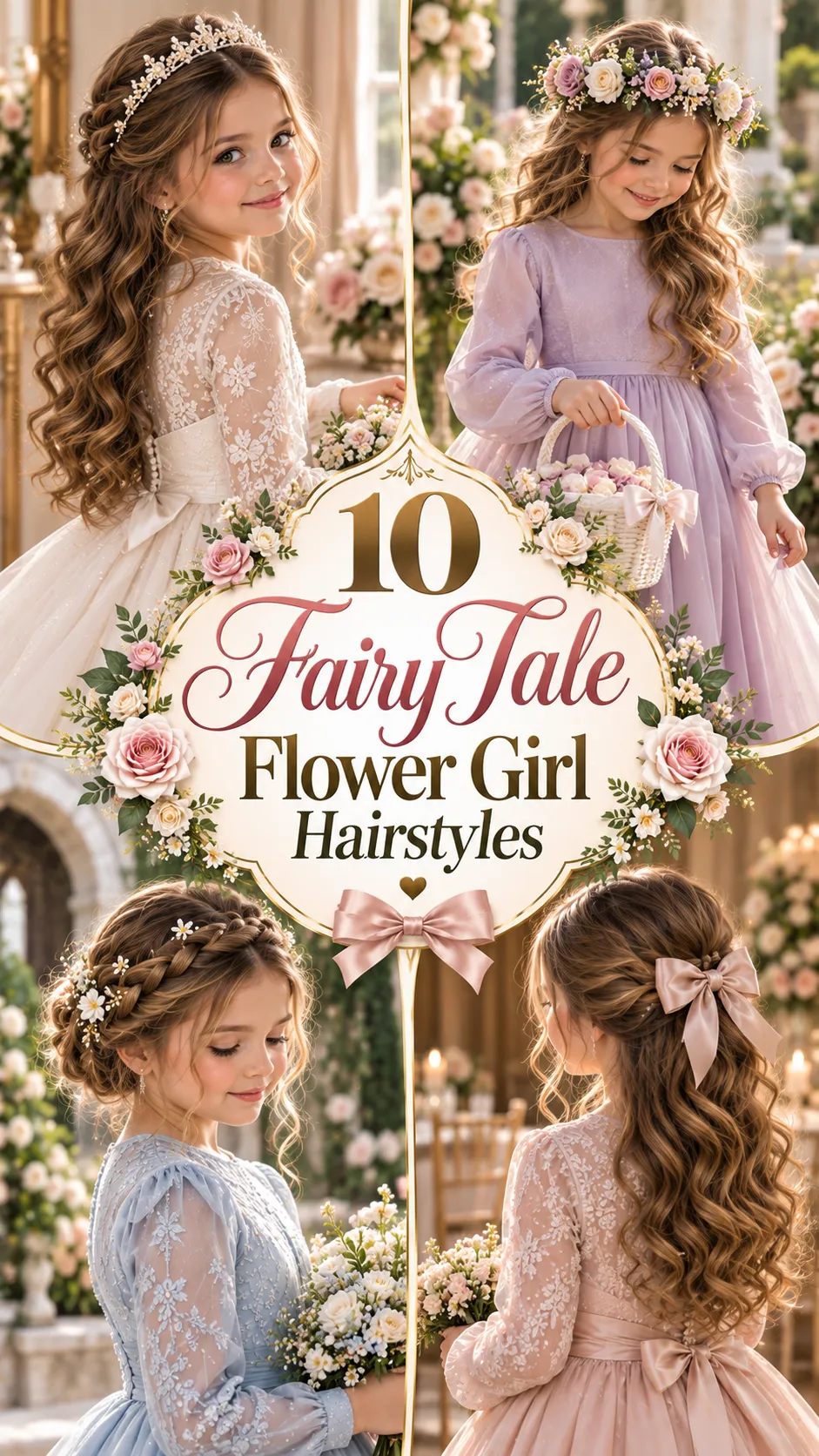 Fairy Tale Flower Girl Hairstyles to Create a Magical Wedding Look