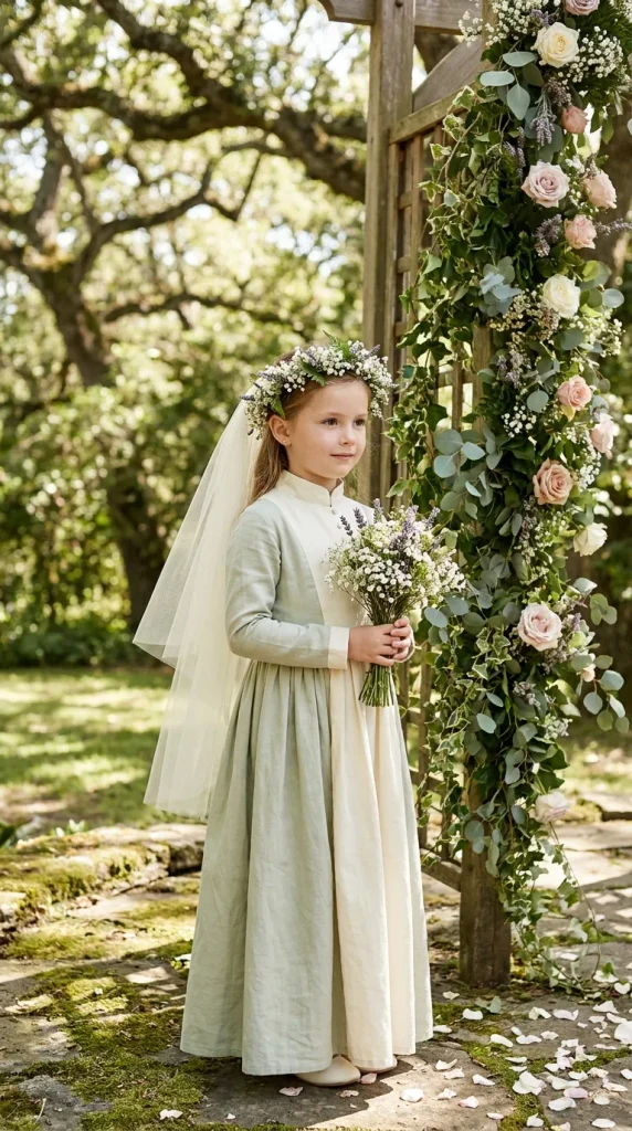 Floral Crown With a Light Veil