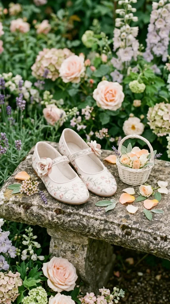 Floral-Detail Flats for a Sweet Wedding Look