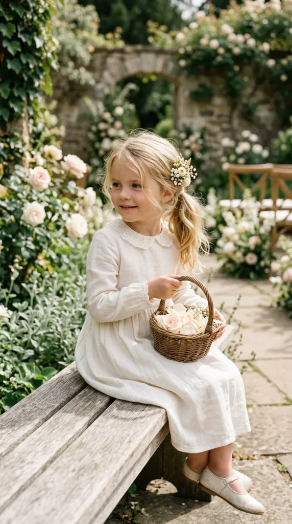 Low Ponytail With a Delicate Floral Clip