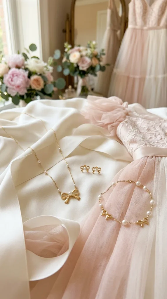 Pearl Bow Jewelry Set