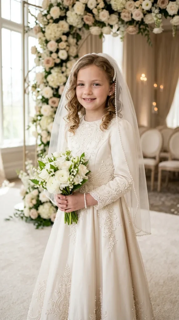 Pearl-Trimmed Veil for a Classic Wedding Look