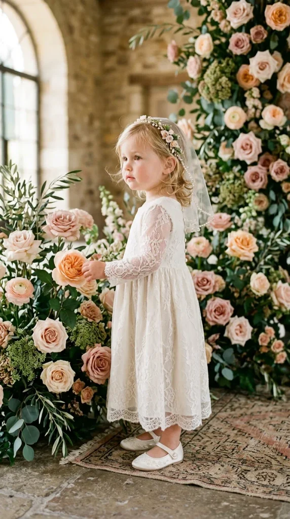 Pearl and Floral Mini Veil