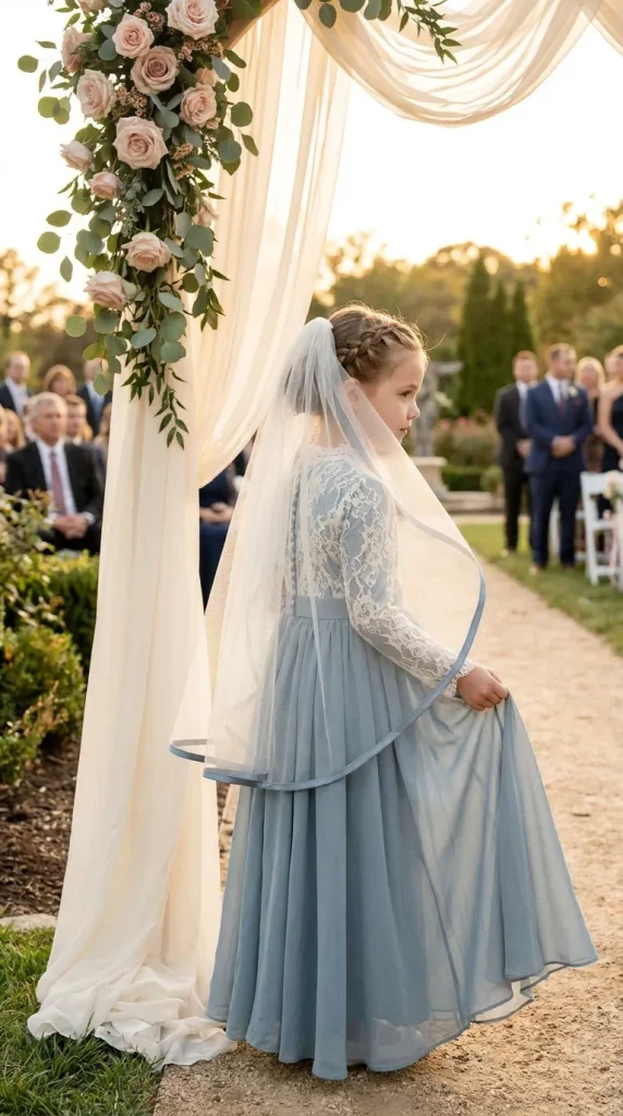 Ribbon-Edge Veil for a Soft Romantic Style