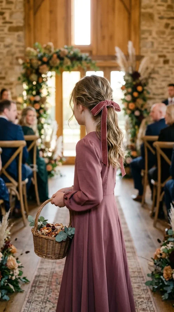 Romantic Low Ponytail With a Velvet Ribbon
