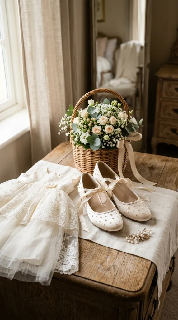 Satin Ballet Flats With Pearl Embellishments
