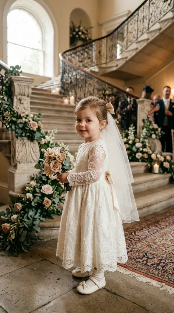 Satin-Bow Toddler Veil