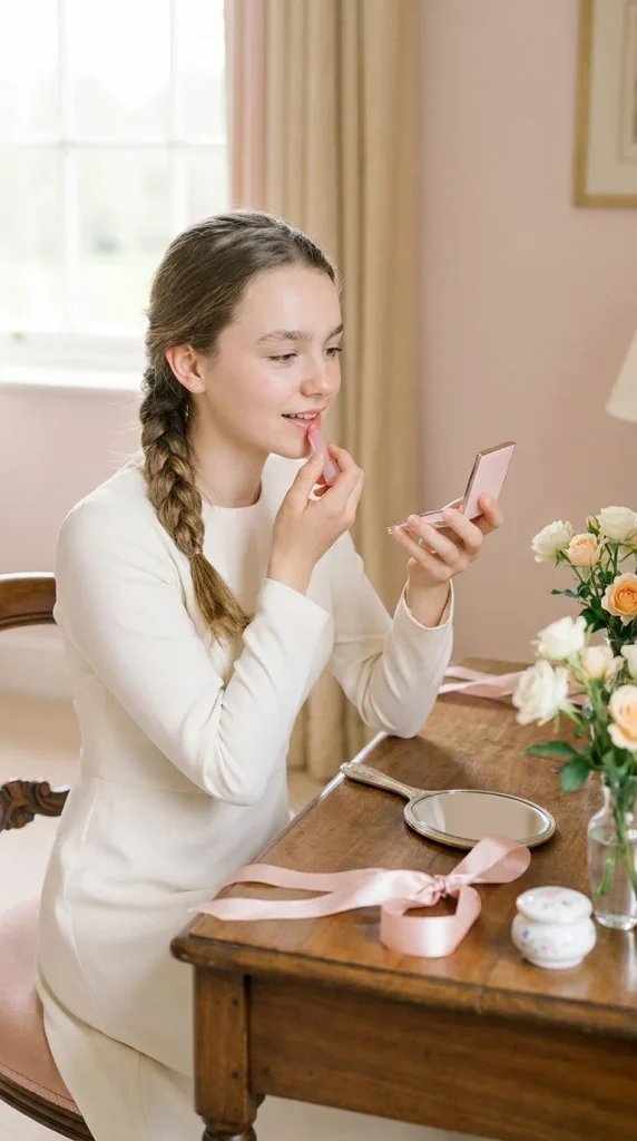 Sheer Pink Lip With Minimal Makeup