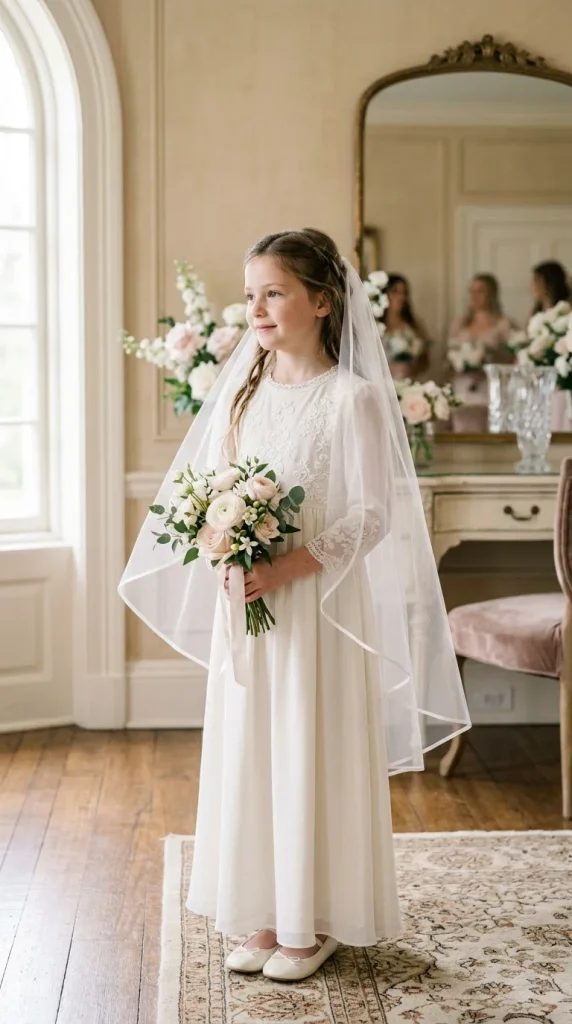 Short Fingertip Veil for a Sweet Bridal-Inspired Look