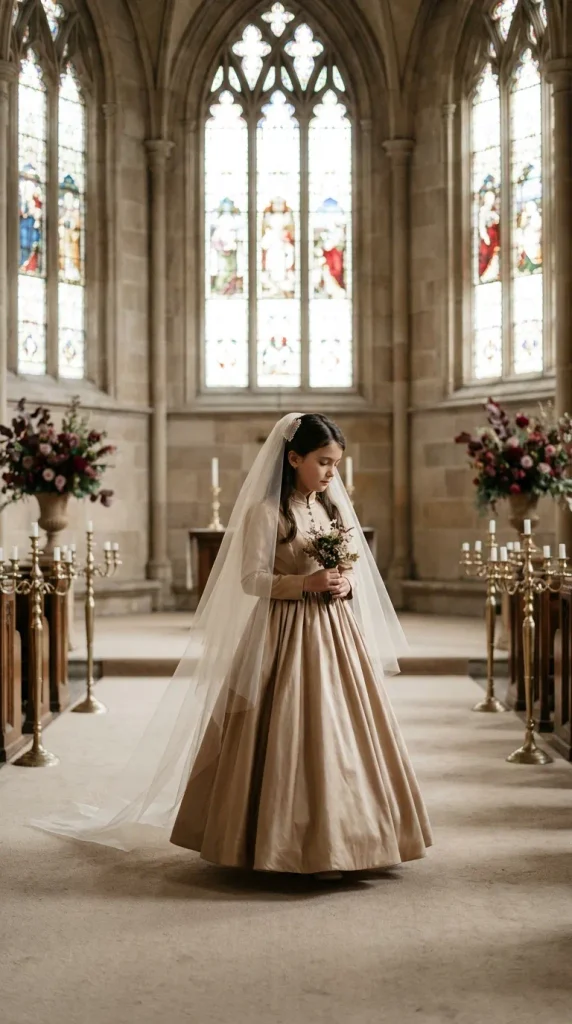 Simple Cathedral-Inspired Veil for a Formal Ceremony