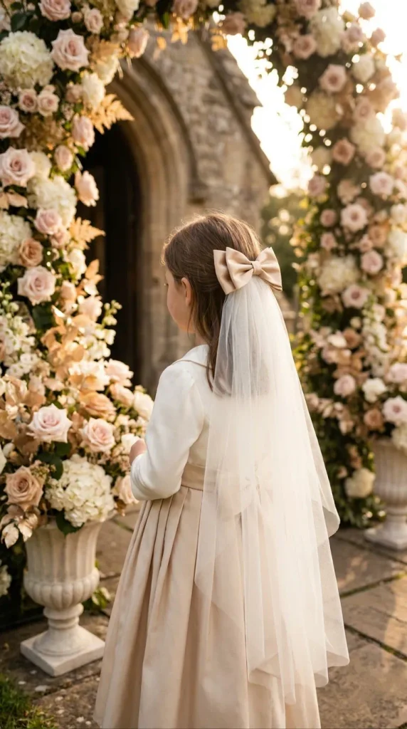 Simple Veil With a Satin Bow