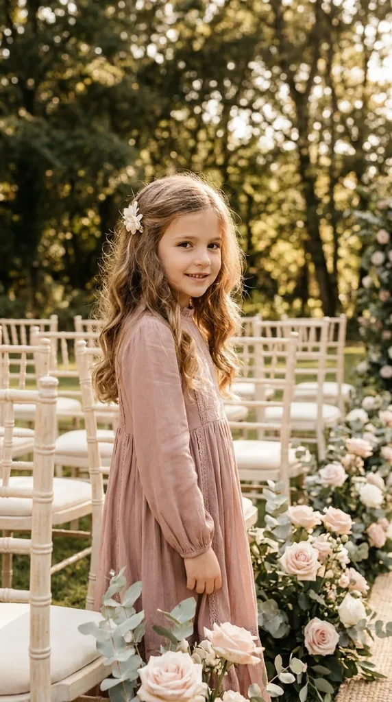 Soft Loose Curls for a Sweet Flower Girl Look