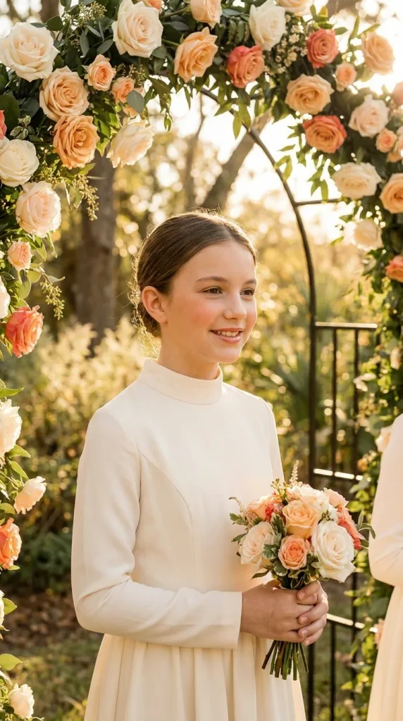 Soft Peach Blush for a Warm Wedding Glow