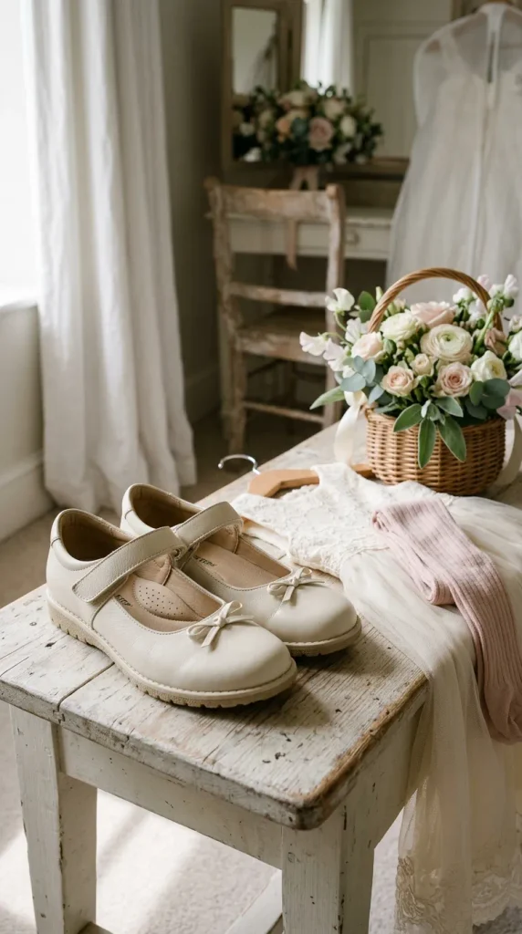 Velcro Strap Shoes for Younger Flower Girls